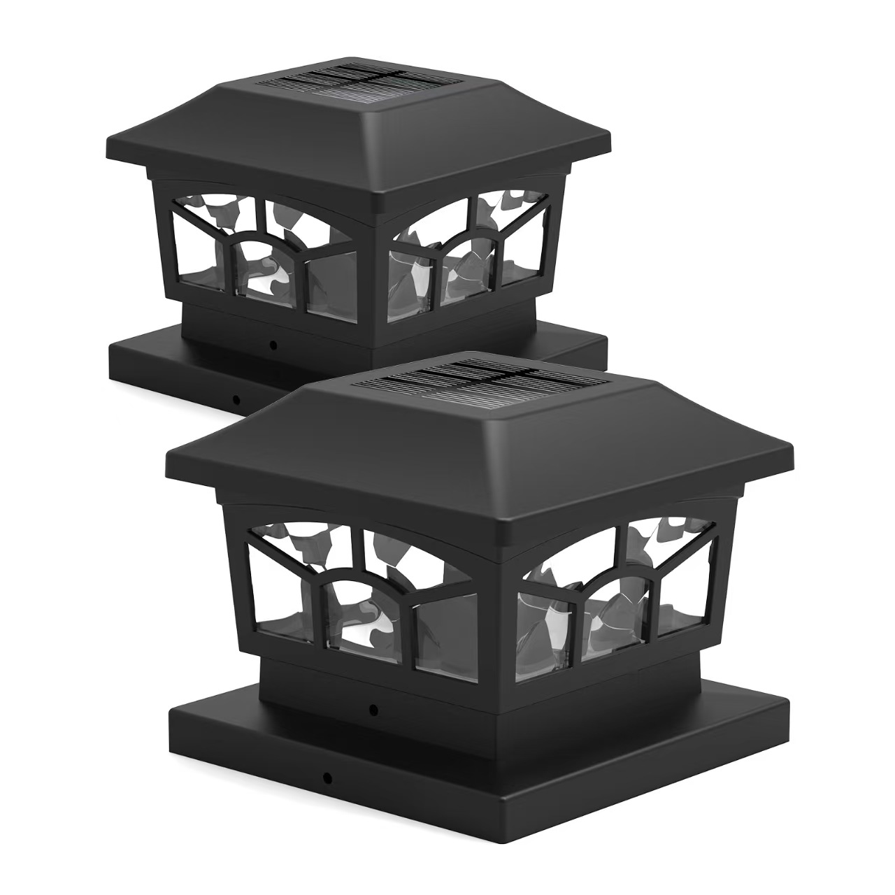 Kettős üzemmódú napelemes oszlopsapkás napelemes kerti lámpa