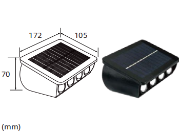 Vízálló kültéri fali lámpa Solar